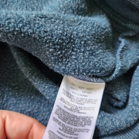 Columbia Teal Sweatshirt Pullover 1/4 Zip Long Sleeve Mock Neck Mens XL Fleece - Picture 5 of 8